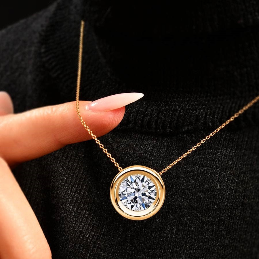 World's First Lab Grown Diamond Sleep Stud Earrings + Embrace Solitaire Lab Grown Diamond Pendant