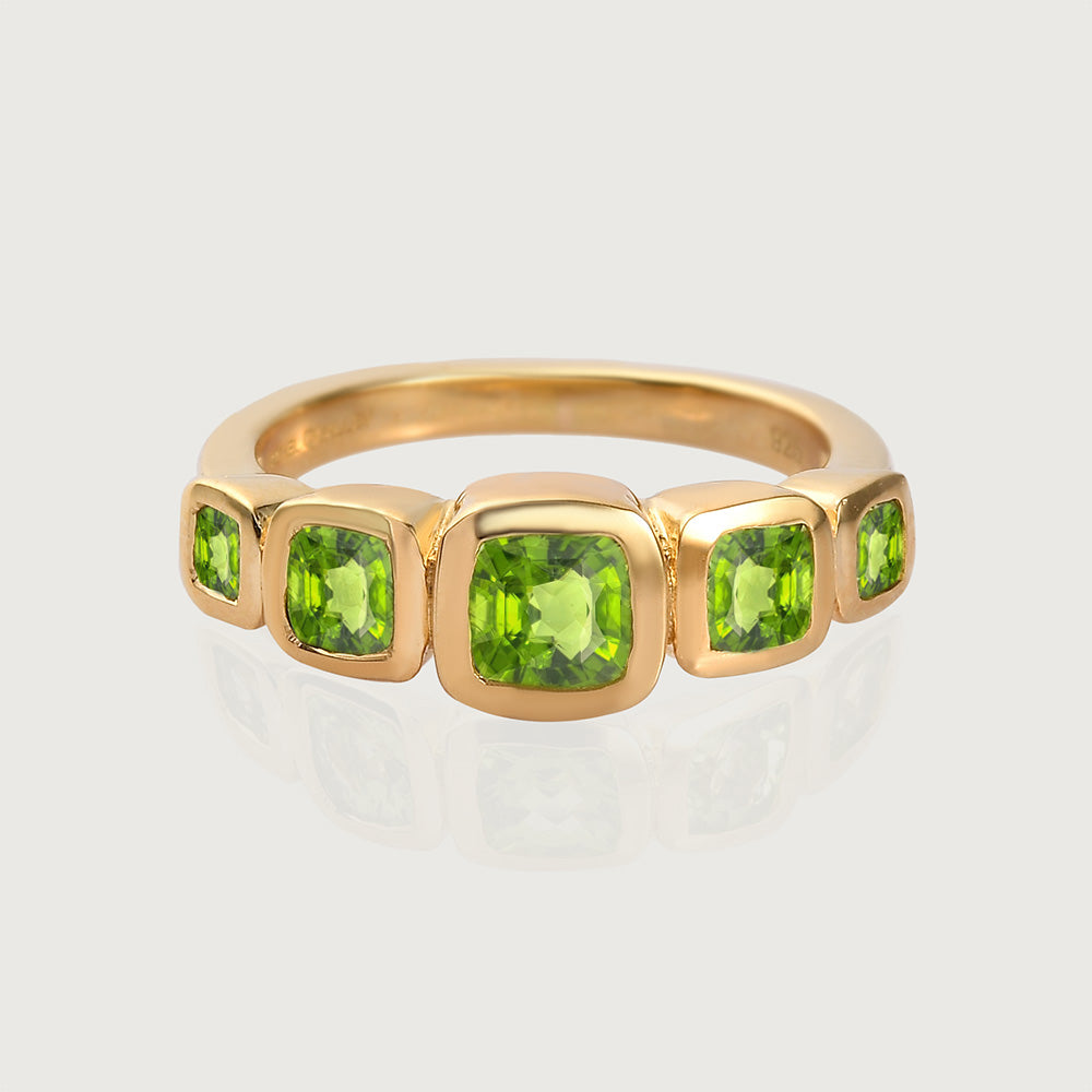 Candy Peridot 5 Stone Ring,7757058, 7757059, 7757060, 7757061, 7757062, 7757063, 7757064, 7757065, 7757066