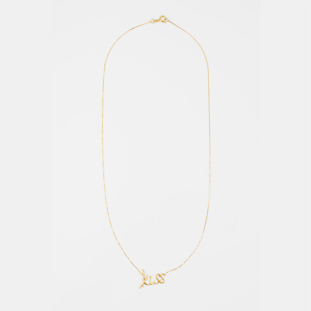 9K Gold Kiss Necklace,7824161