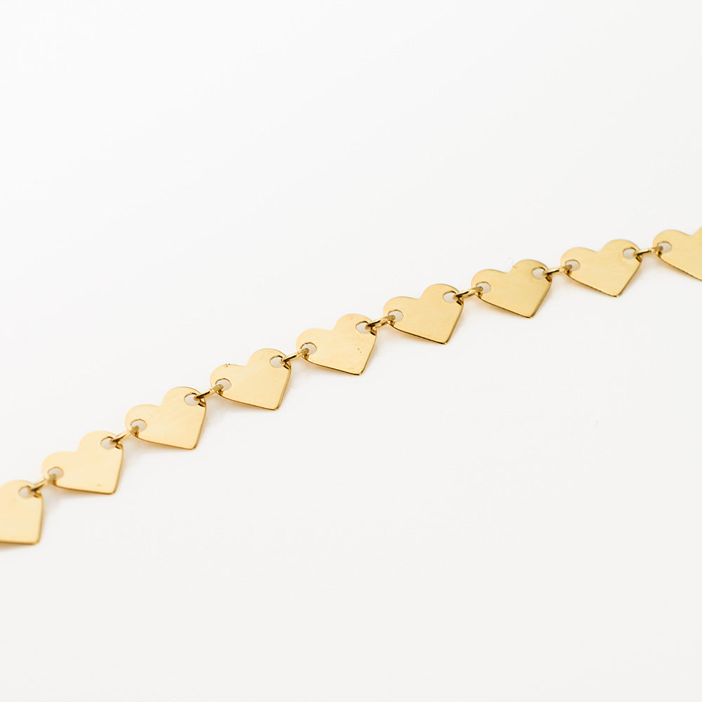 Amore Heart Chain in 9K Gold + Double Knot Earrings in 9K Gold