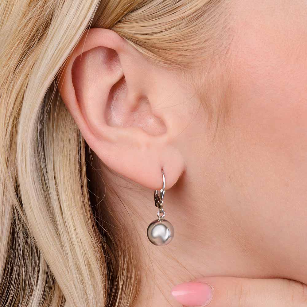 Molto Dual Wave Chain Necklace + Molto Wave Dual Chain Bracelet + Ball Drop Earrings