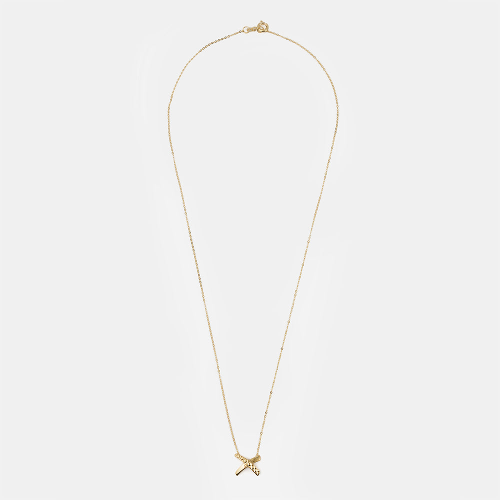 Molto Kiss Necklace in 9K Gold + Gold Dome Ring in 9K Gold