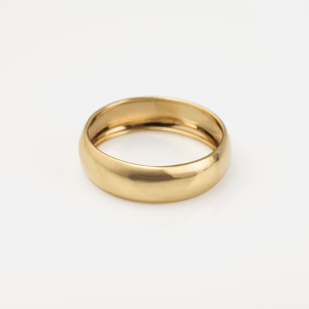 Longevity Gold Necklace + Daily Stacker Band Ring