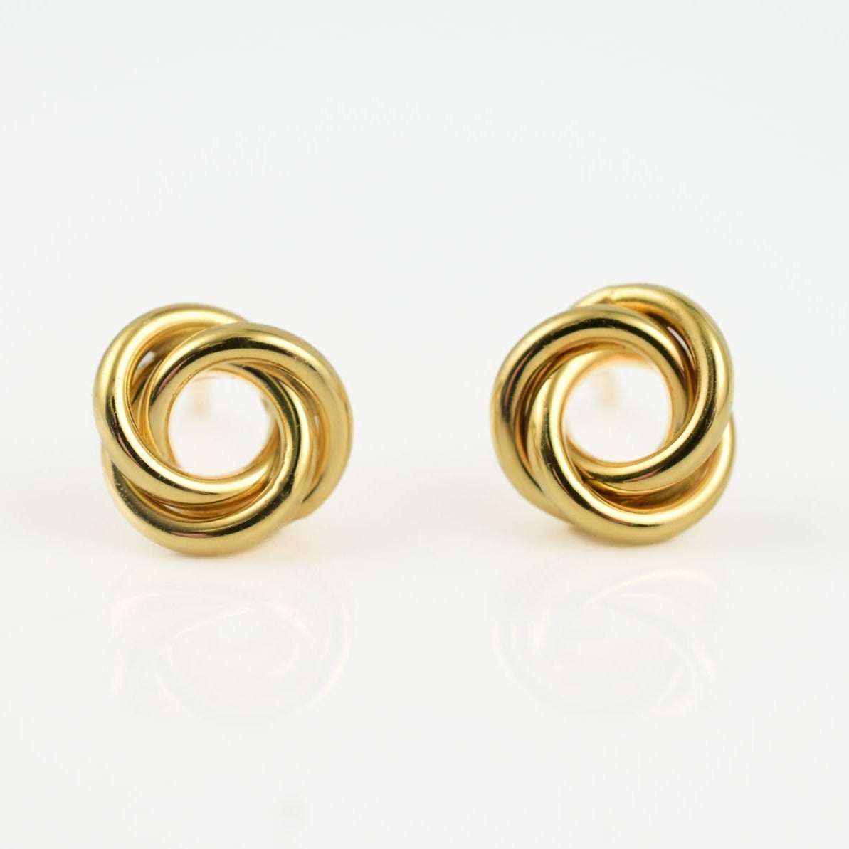 Lucky Rings Triple 9K Gold Knot Earrings + Double Knot Earrings in 9K Gold