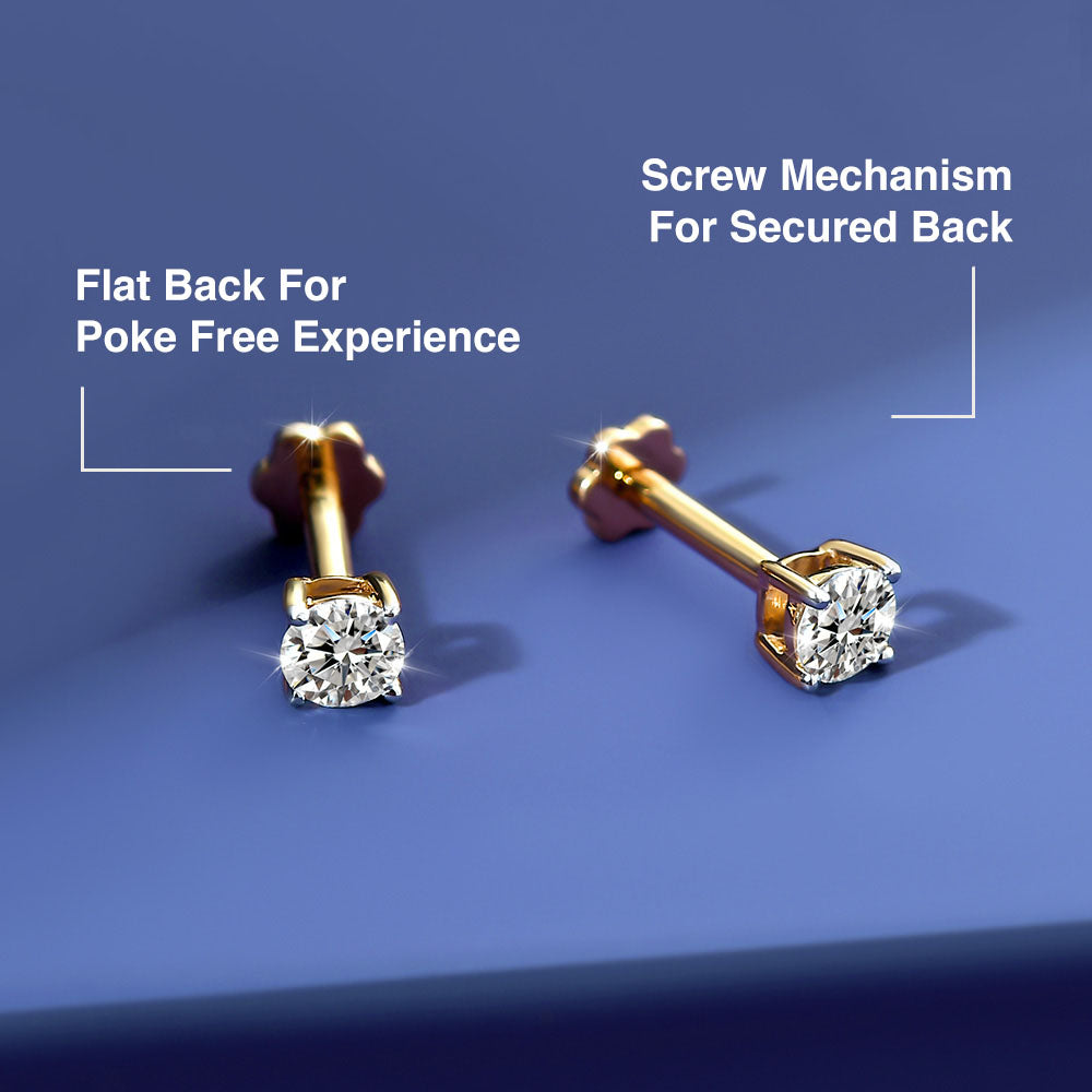 World's First Lab Grown Diamond Sleep Stud Earrings