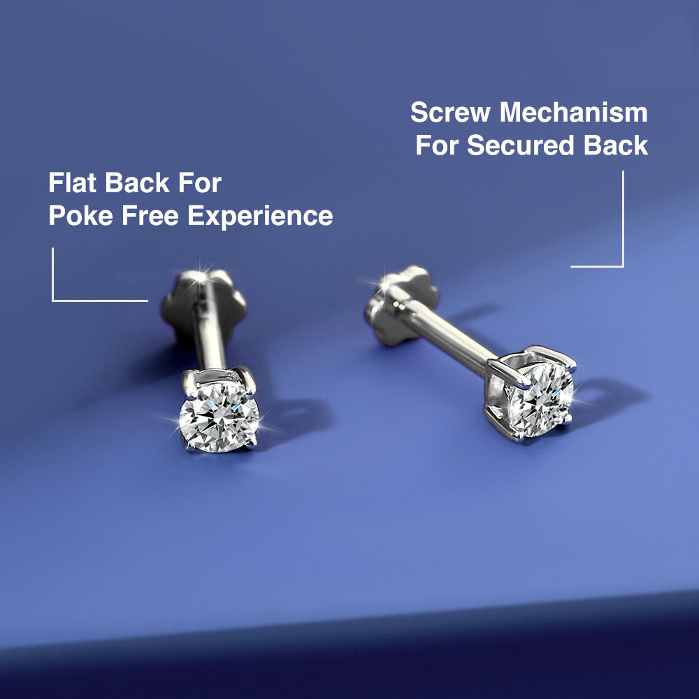 World's First Lab Grown Diamond Sleep Stud Earrings + Embrace Solitaire Lab Grown Diamond Pendant