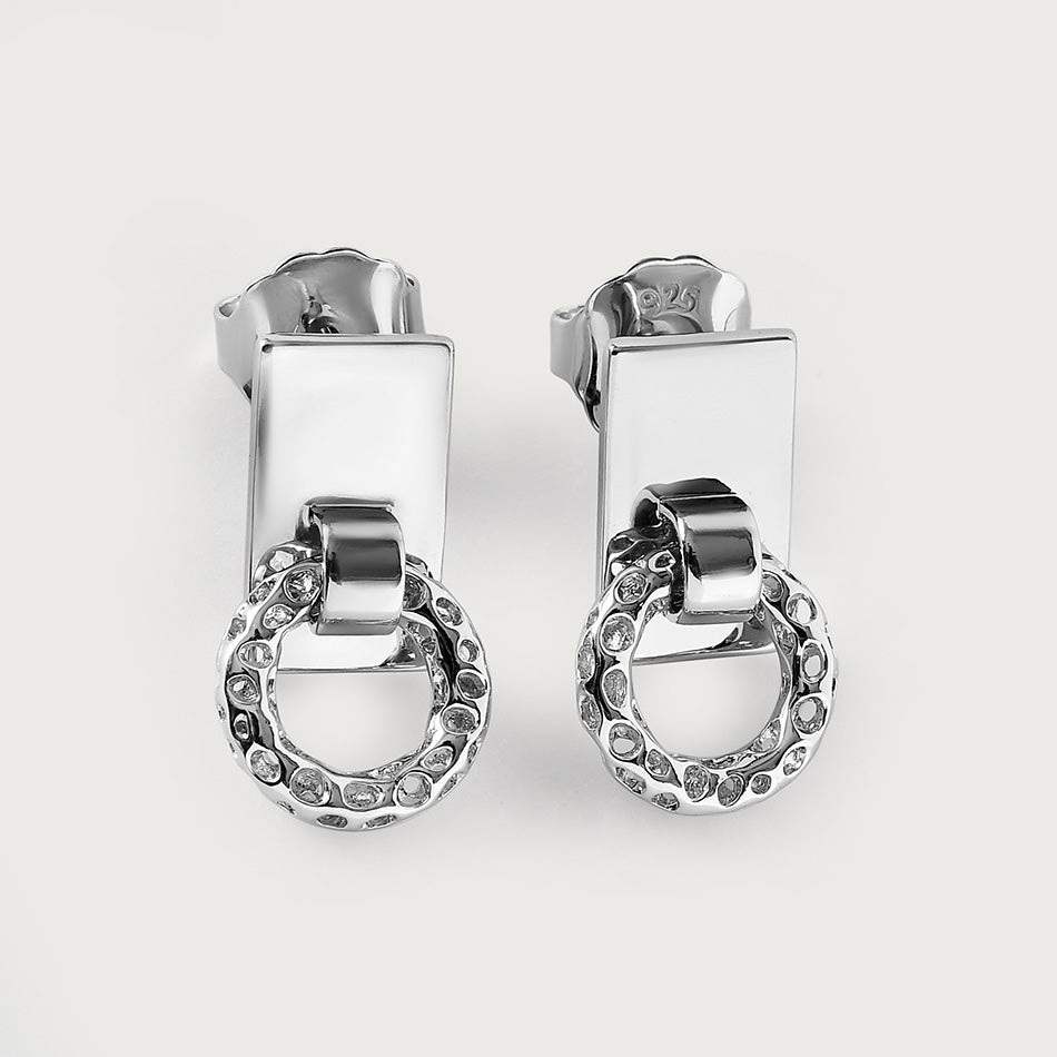 Allegro Stacking Band Ring + Allegro Loop Mini Drop Earrings