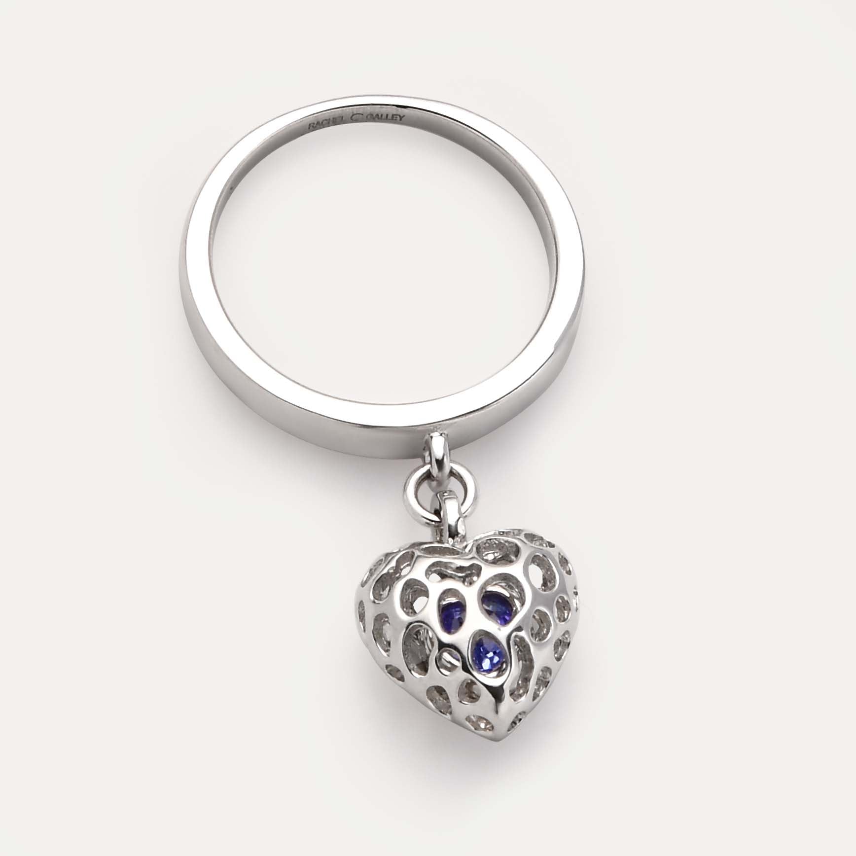 Angel Heart Bracelet with Tanzanite + Angel Heart Charm Ring with Tanzanite