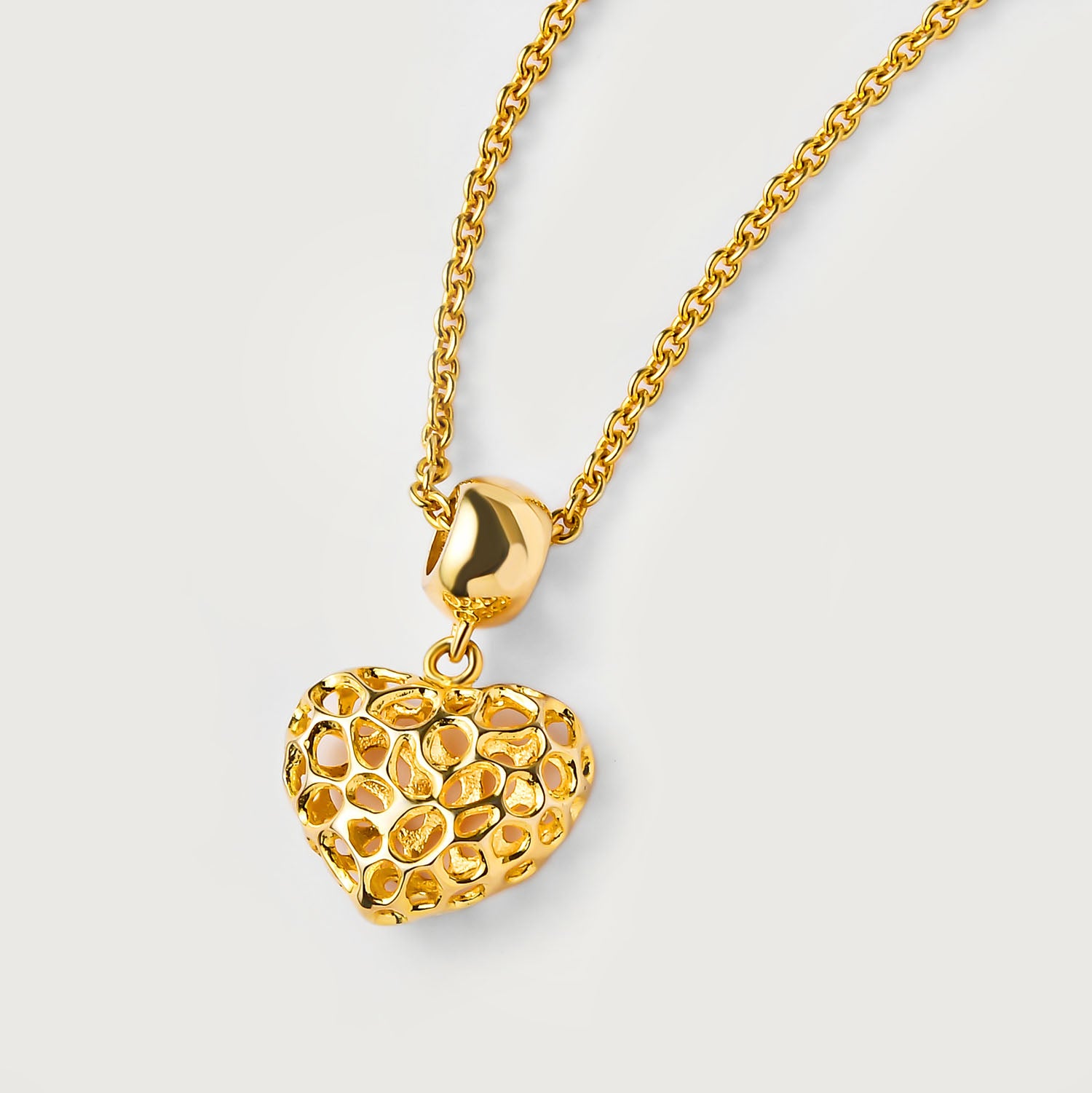 Amore Heart Chain Earrings + Amore Heart Charm Pendant