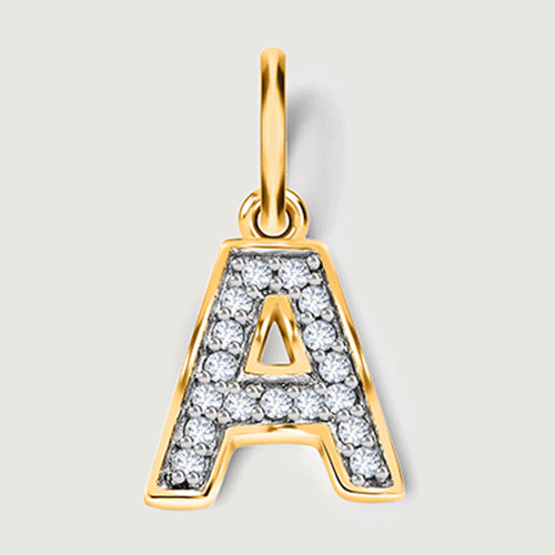 Versa Natural Diamond Alphabet Pendants