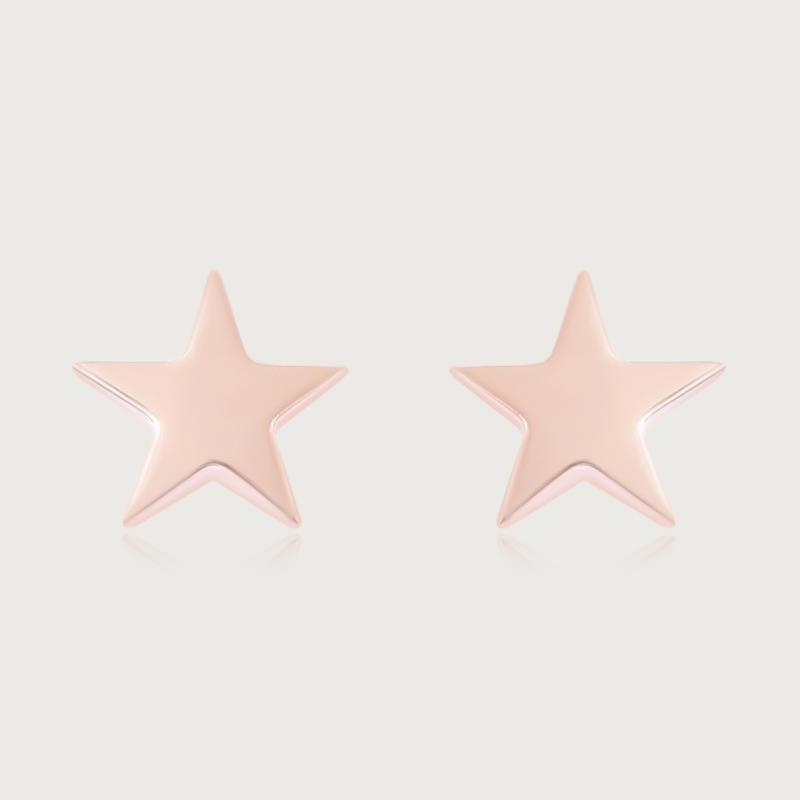 Star Small Stud Earrings + Allegro Star Station Necklace