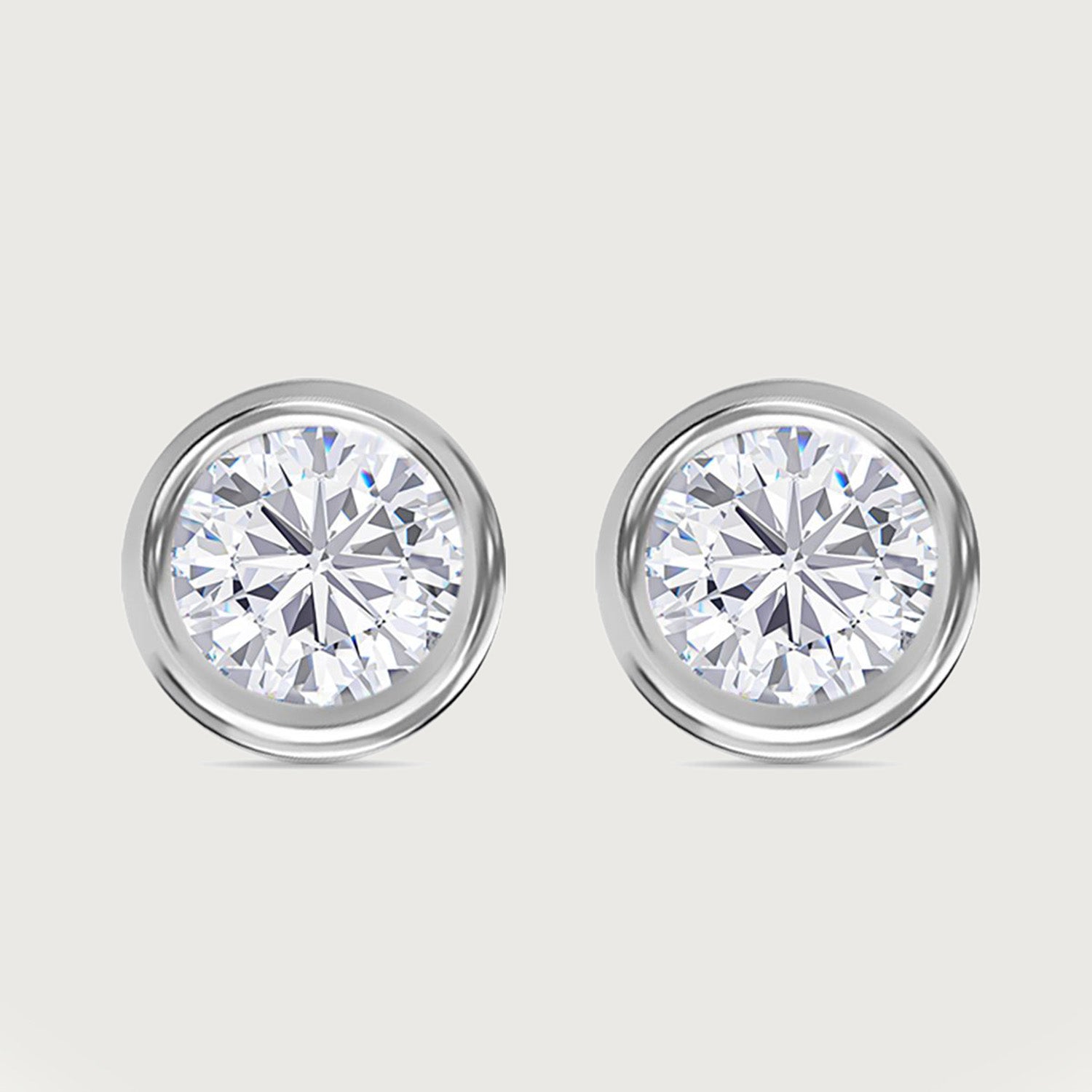 Trinity Moissanite Sleep Stud Earrings + Moissanite Solitaire Sleep Earrings