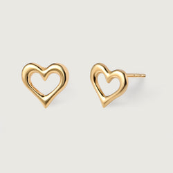 Heart Essential Earrings in 9K Gold
