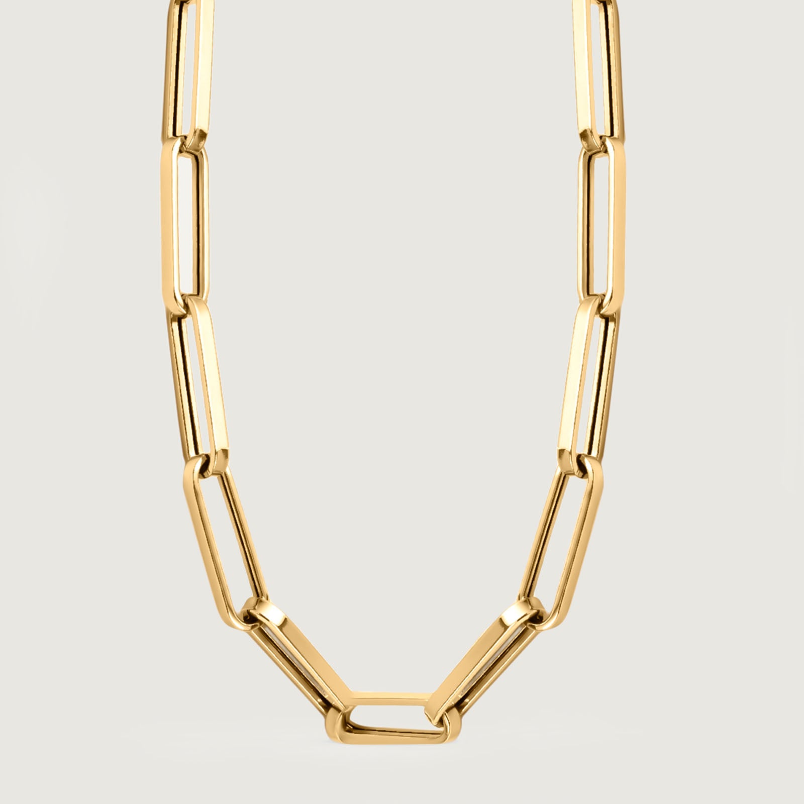 Gold Essential Paperclip Necklace 14K Yellow Gold