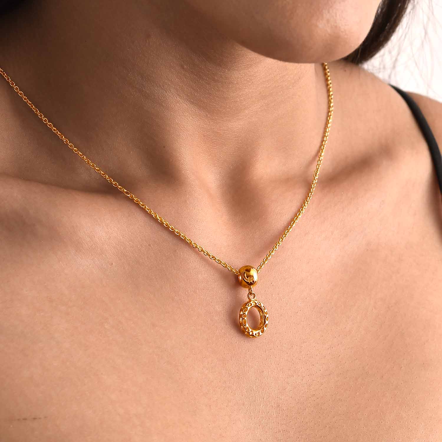 Allegro Loop Pendant + Belcher Link Chain 18K Gold Vermeil