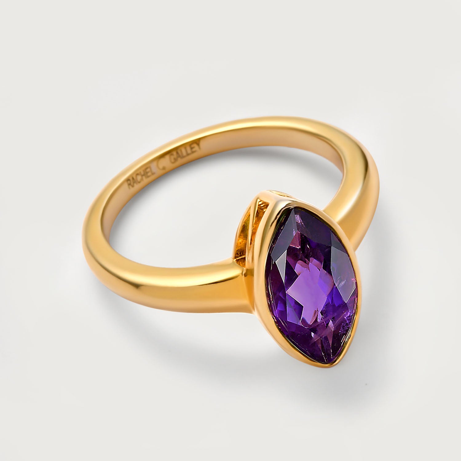 Surf Moon Ring Amethyst