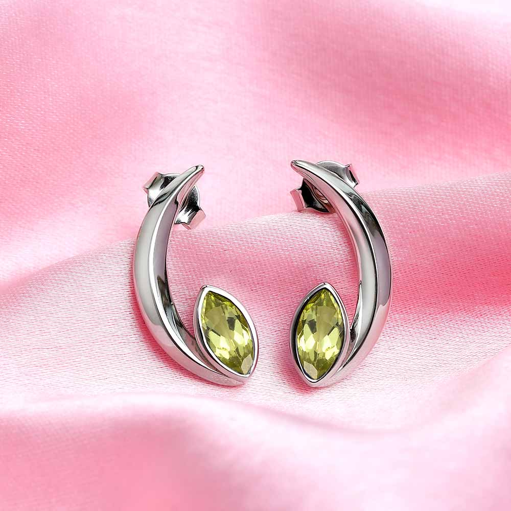 Surf Moon Ring + Surf Moon Earrings + Surf Moon Pendant with Peridot