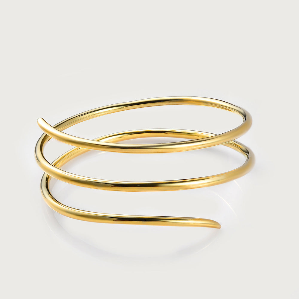 Molto Spiral Wrap Bangle + Spiral Creole Hoops