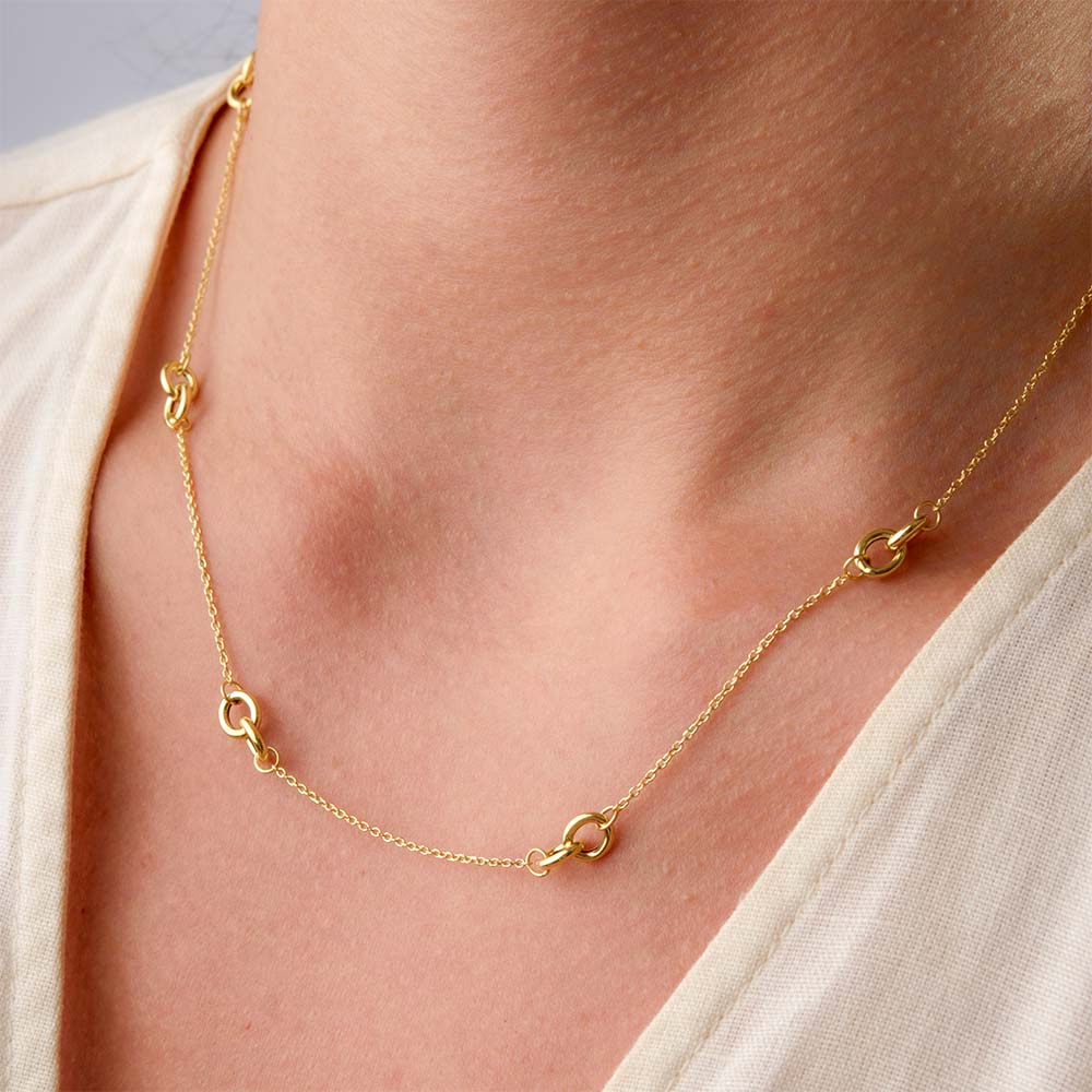 Gold Essentials Love Knot Necklace,7824118