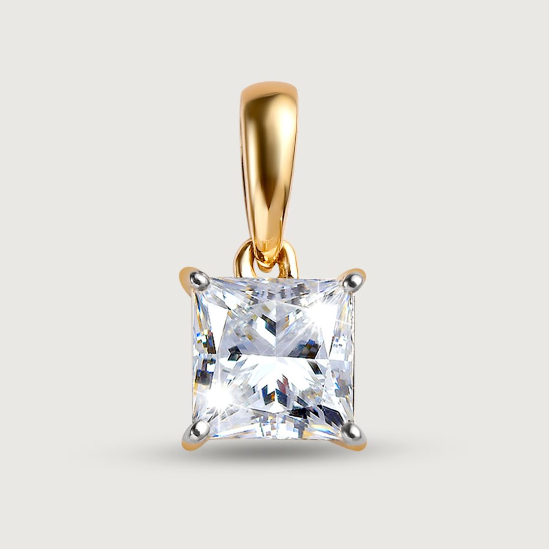 Versa Trinity Lab Grown Diamond Ring + 1 Ct. Lab Grown Diamond Pendant in 9K Gold