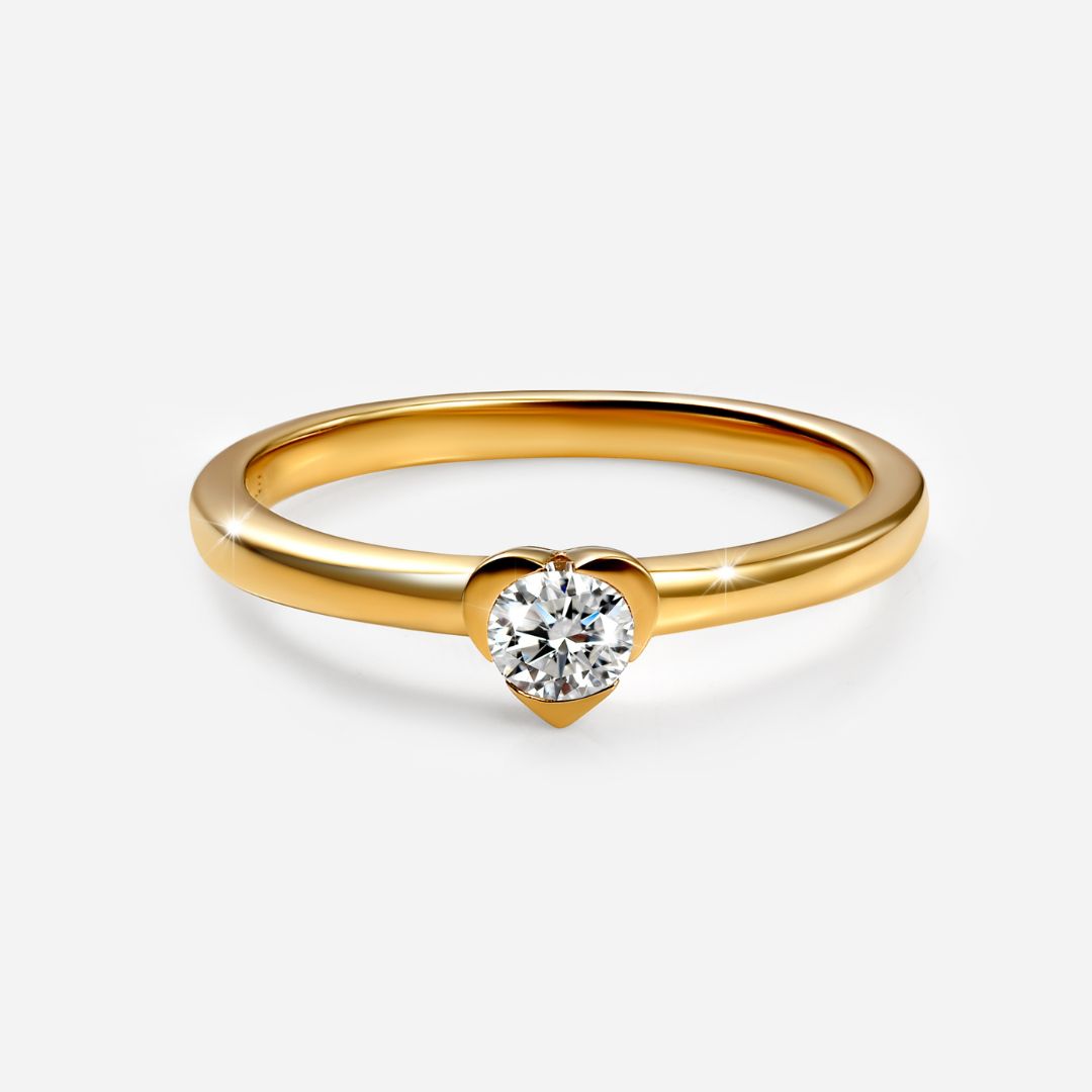 Versa Lab Grown Diamond Solitaire Heart Ring & Earrings