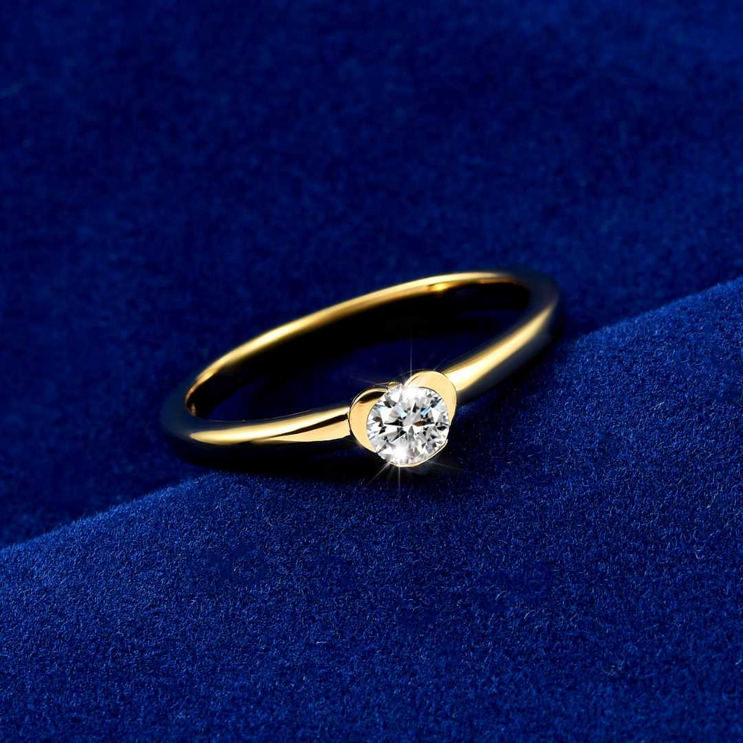 Versa Lab Grown Diamond Solitaire Heart Ring & Earrings