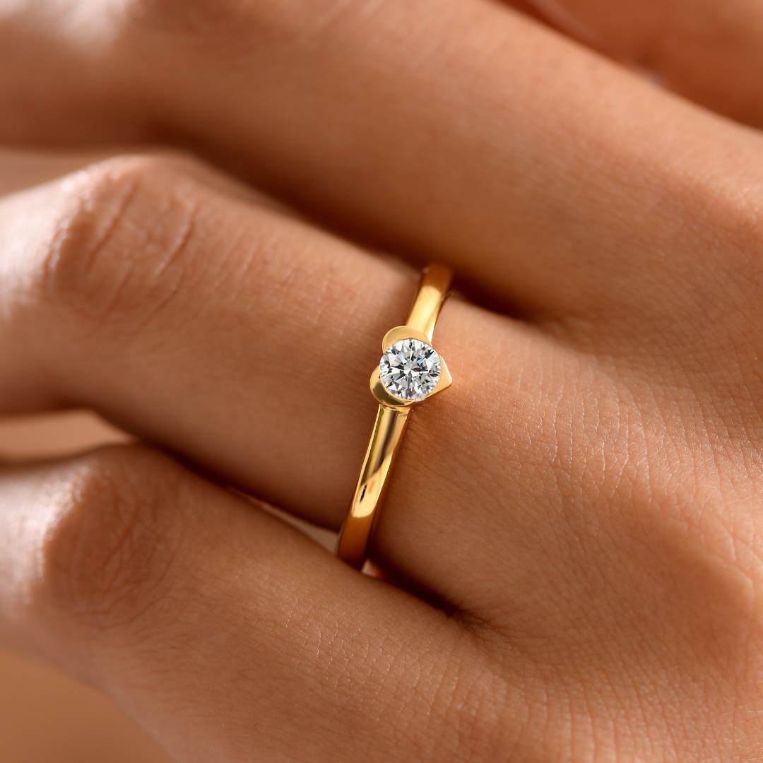 Versa Lab Grown Diamond Solitaire Heart Ring & Earrings