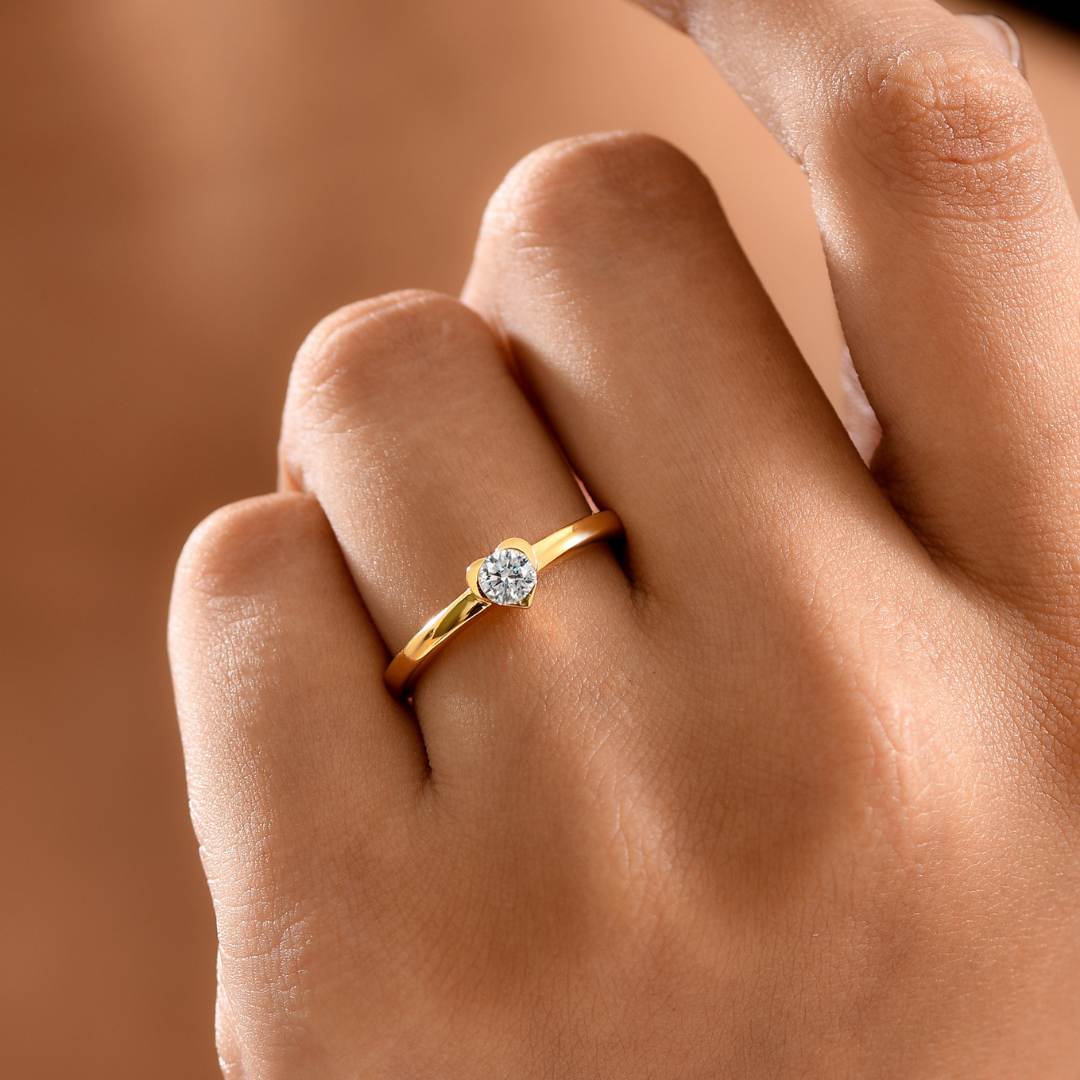 Versa Lab Grown Diamond Solitaire Heart Ring & Earrings