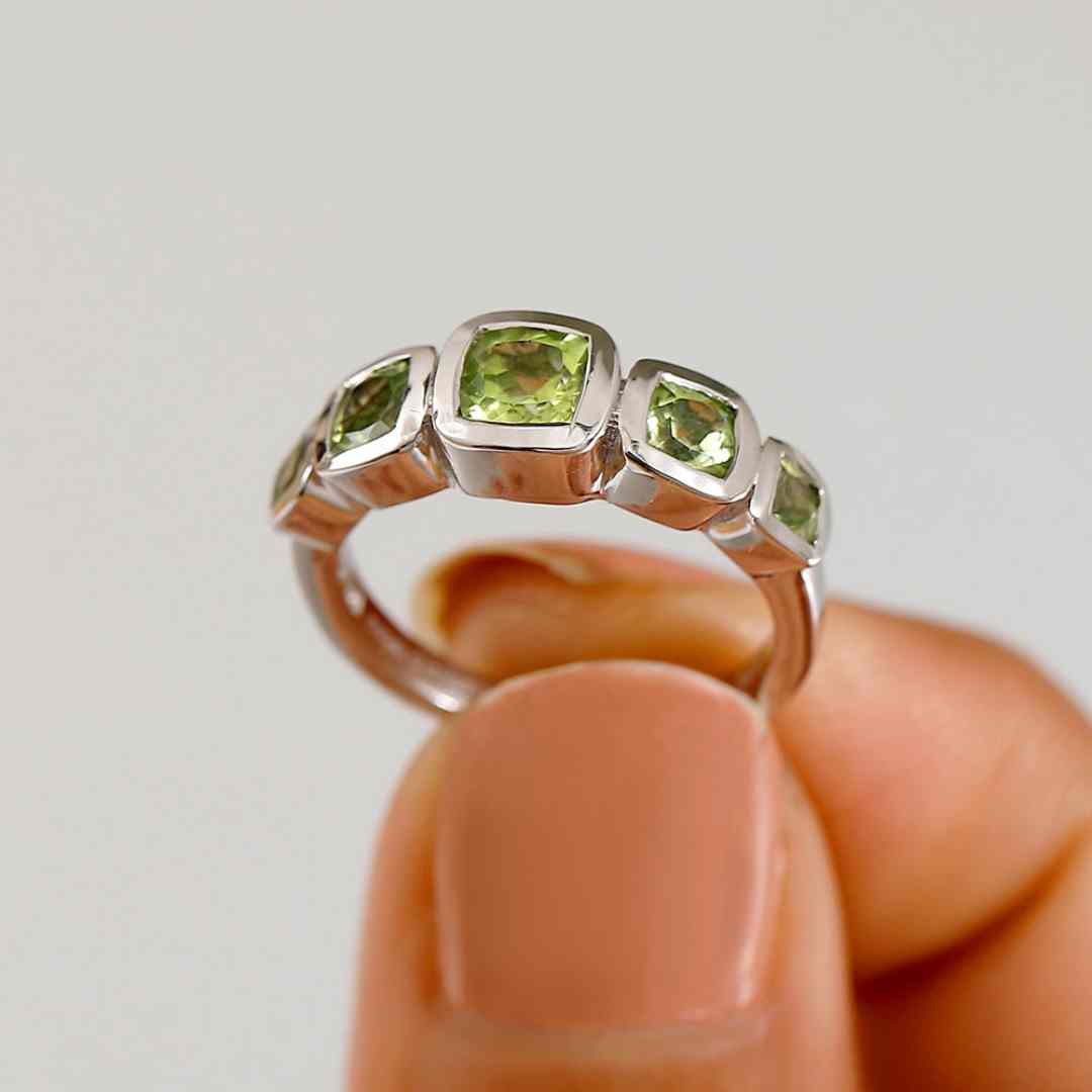 Candy Peridot 5 Stone Ring,7757067, 7757068, 7757069, 7757070, 7757071, 7757072, 7757073, 7757074, 7757075