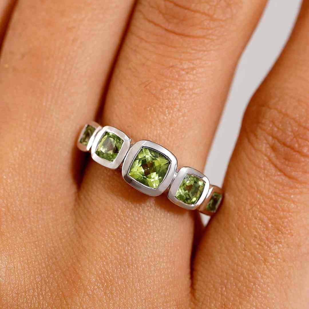 Candy Peridot 5 Stone Ring,7757067, 7757068, 7757069, 7757070, 7757071, 7757072, 7757073, 7757074, 7757075