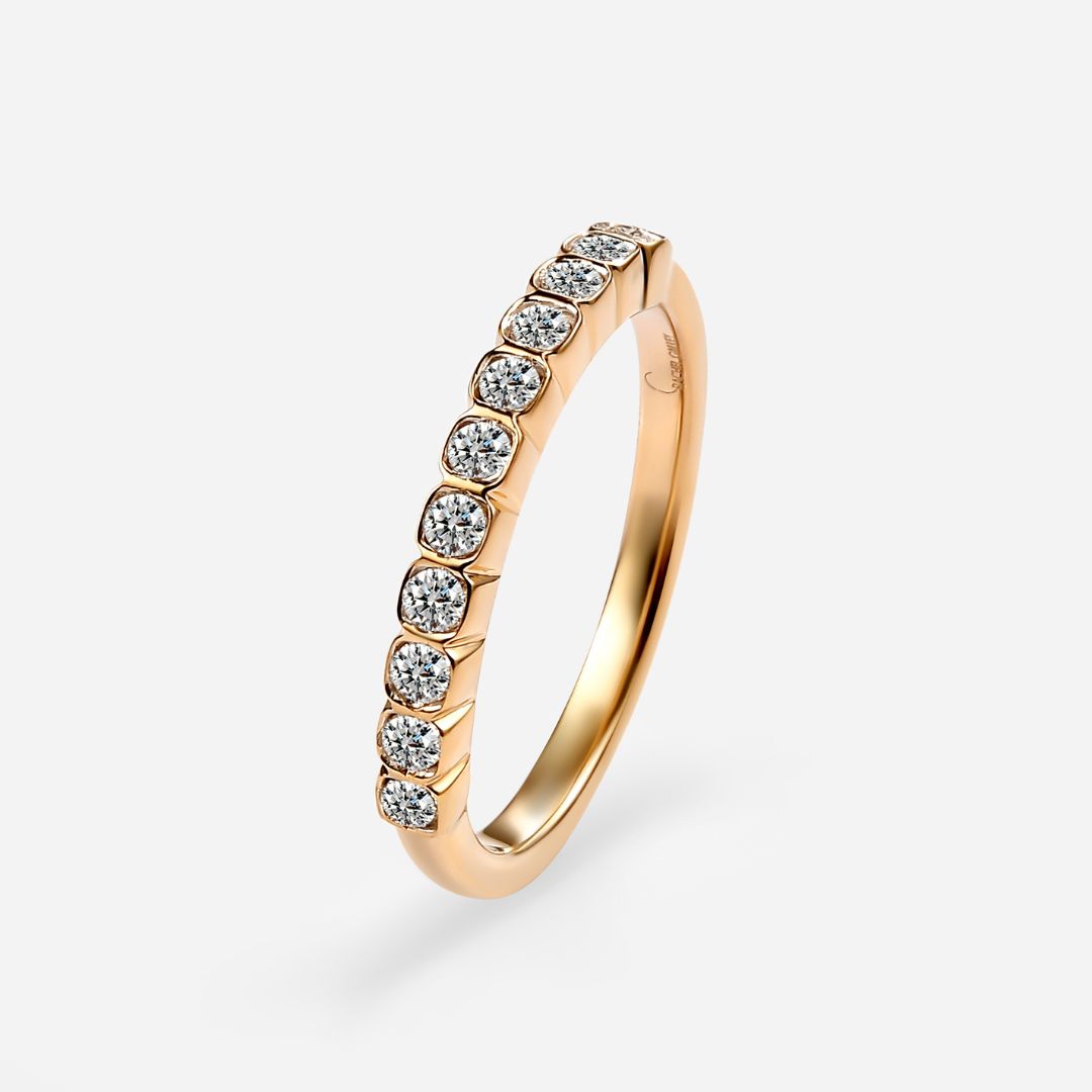 Versa Trinity Lab Grown Diamond Sleep Stud Earrings + Versa Half Eternity Lab Grown Diamond Band Ring