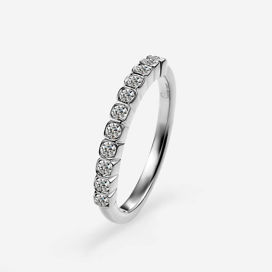 Versa Trinity Lab Grown Diamond Sleep Stud Earrings + Versa Half Eternity Lab Grown Diamond Band Ring