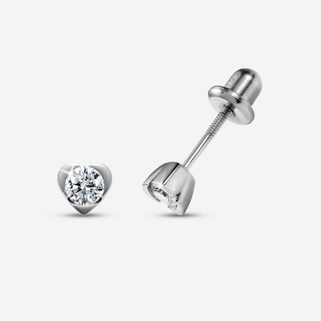 Versa Lab Grown Diamond Solitaire Heart Ring & Earrings