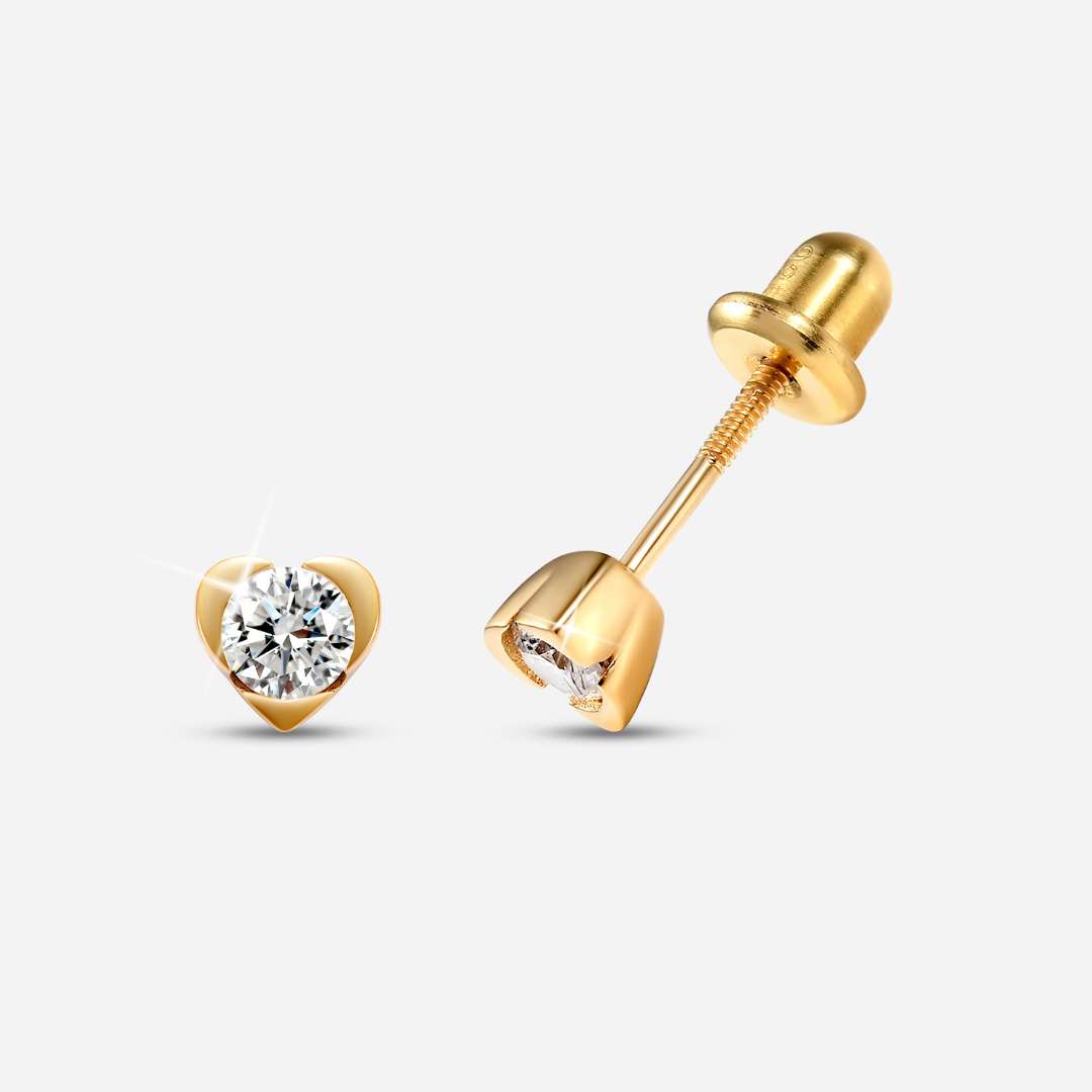 Versa Lab Grown Diamond Solitaire Heart Ring & Earrings