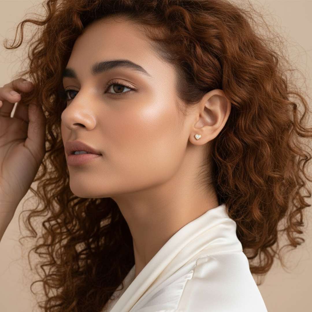 Versa Lab Grown Diamond Solitaire Heart Ring & Earrings