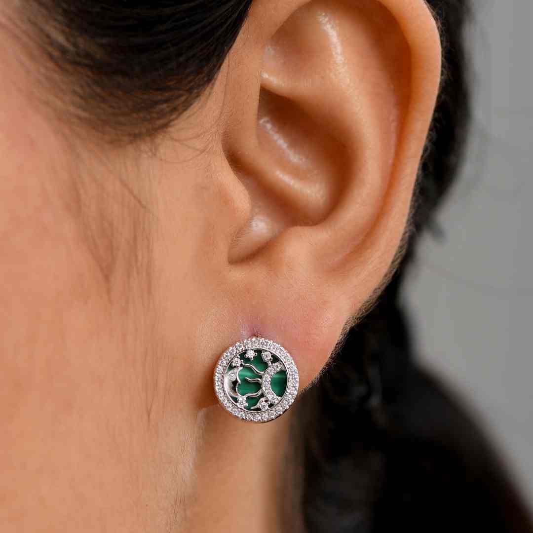 Celestial Dreams Malachite Pendant and Earrings