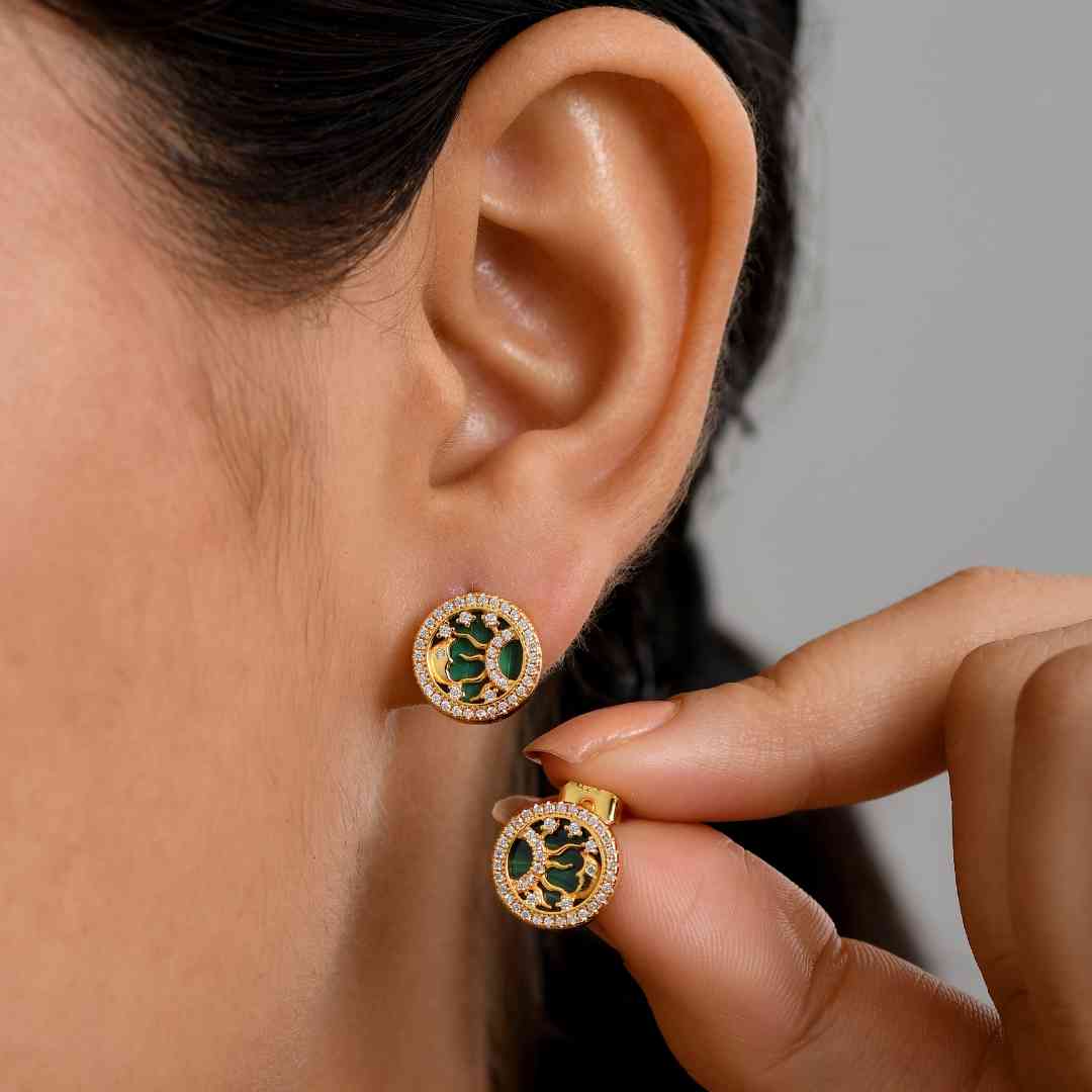 Celestial Dreams Malachite Pendant and Earrings