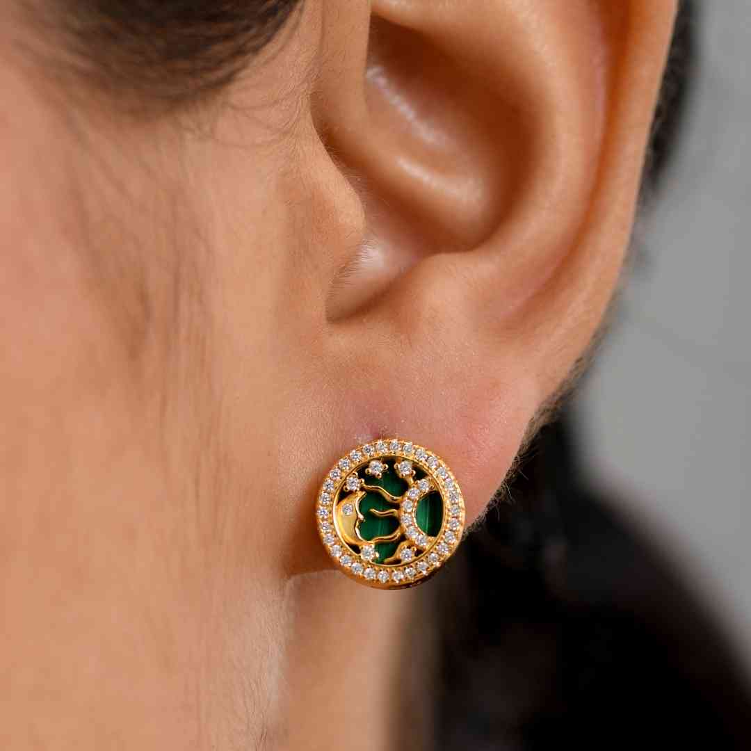 Celestial Dreams Malachite Pendant and Earrings