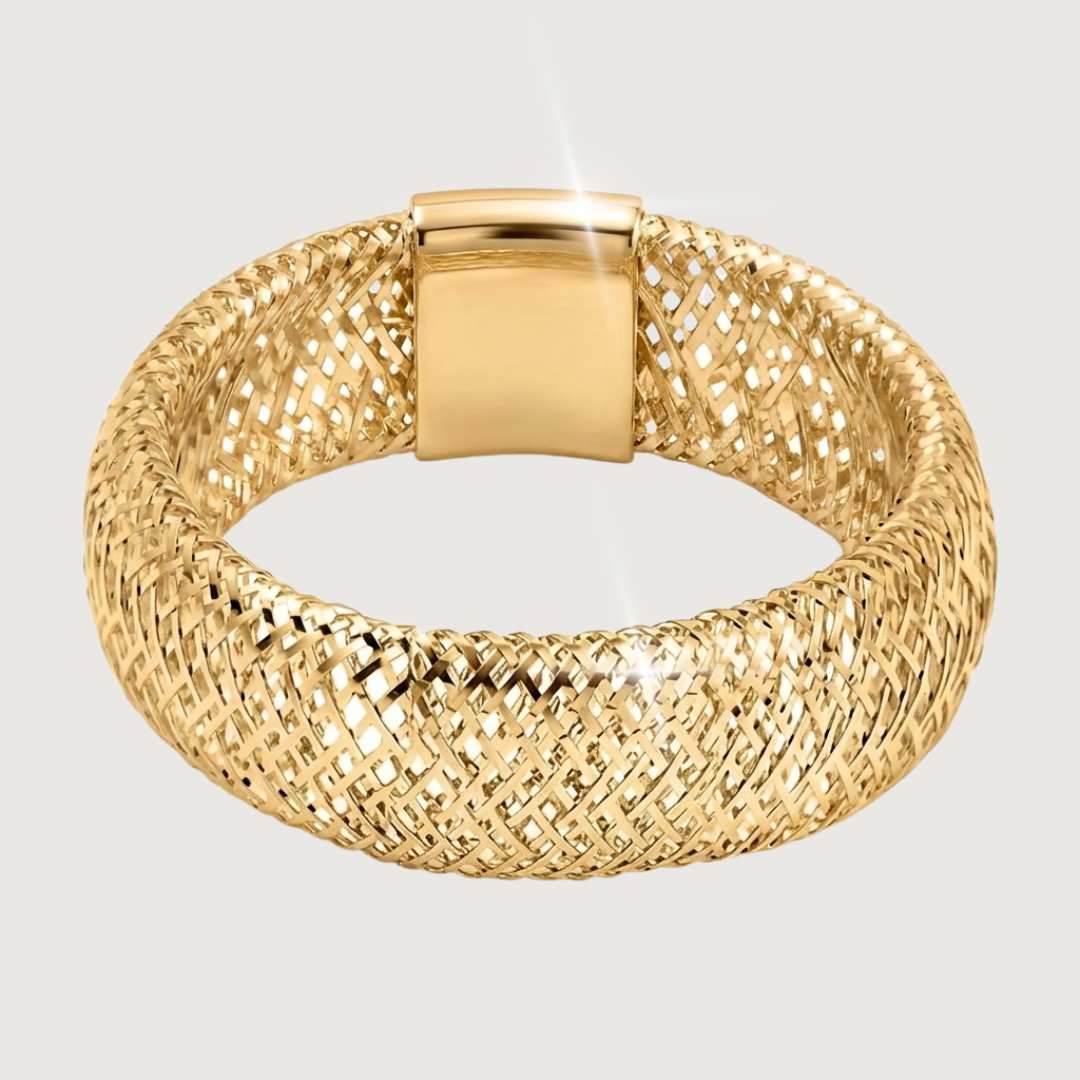 Horizon Mesh Bangle and Ring in 9K Gold