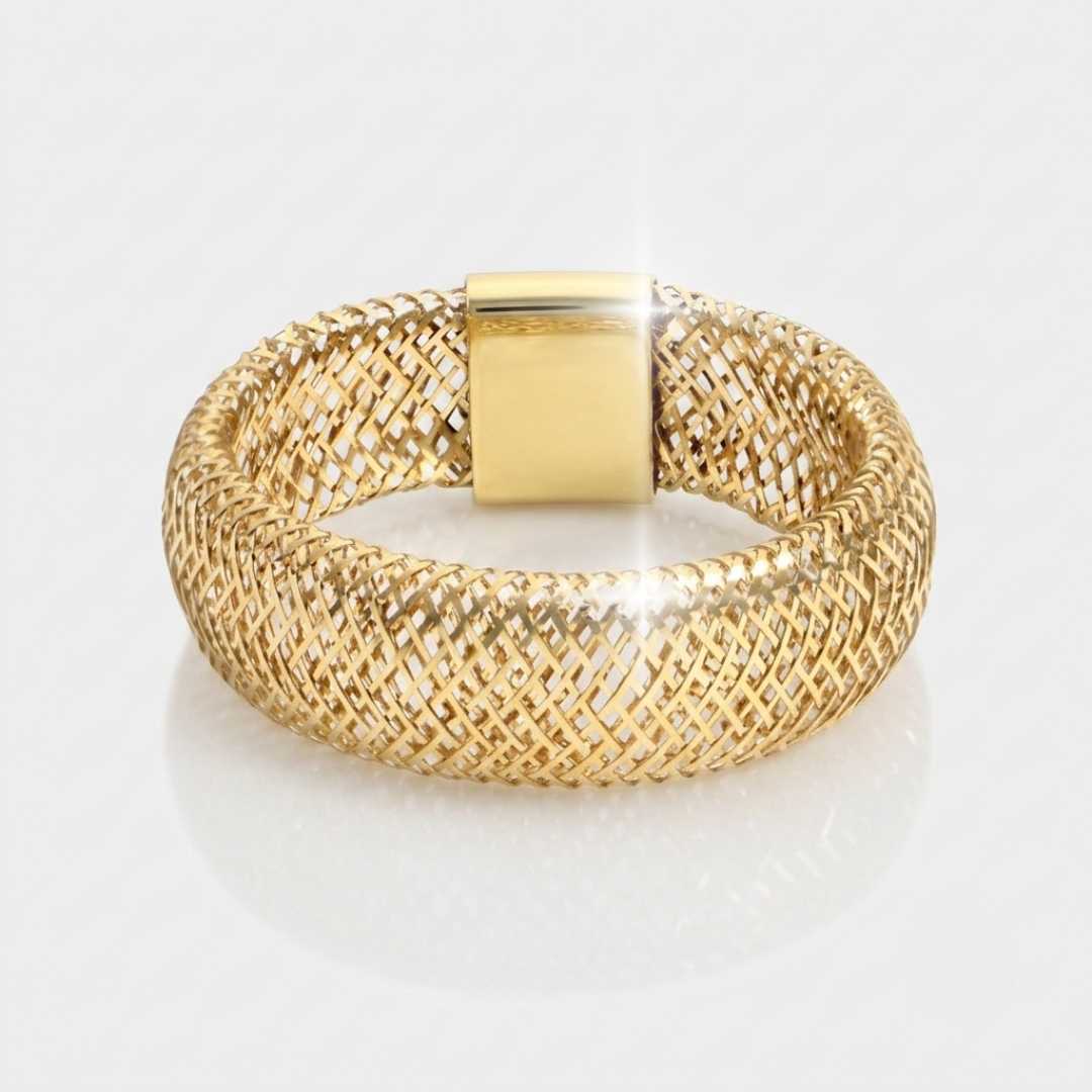 Horizon Mesh Ring in 9K Gold