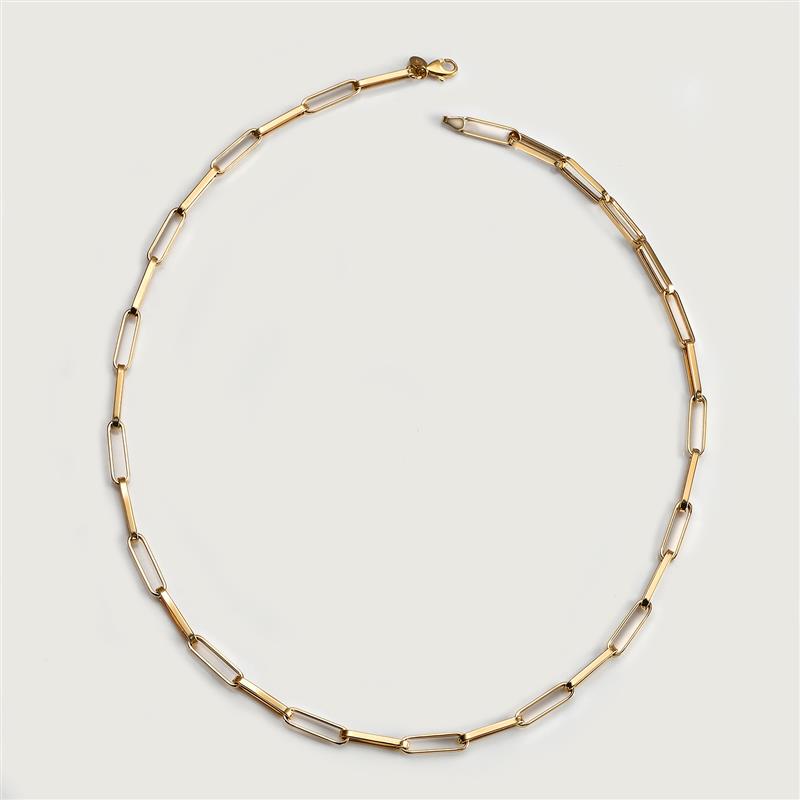 Paperclip Necklace in 14K Yellow Gold