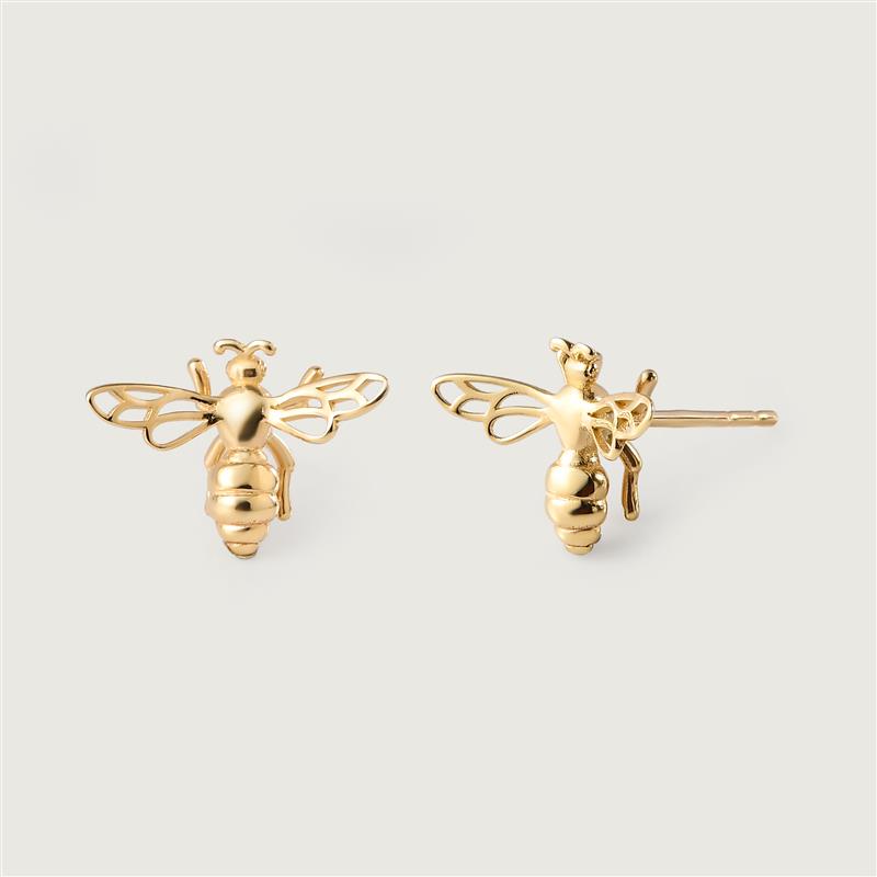 Busy Bee Stud Earrings in 9K Gold – RachelGalley