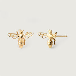 Busy Bee Stud Earrings in 9K Gold