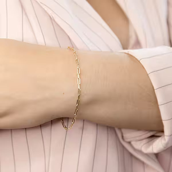 Ouro Paperclip Necklace + Ouro Paperclip Chain Bracelet