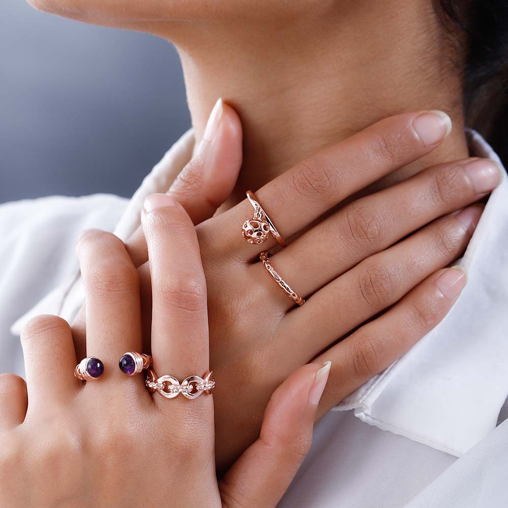 Lattice Pebble Globe Ring + Lattice Globe Pebble Charm + Lattice Pebble Drop Earrings