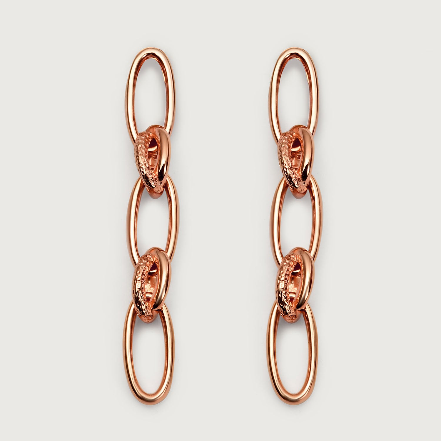 Belcher Link Chain 18K Gold Vermeil + Ocean Double Link Drop Earrings