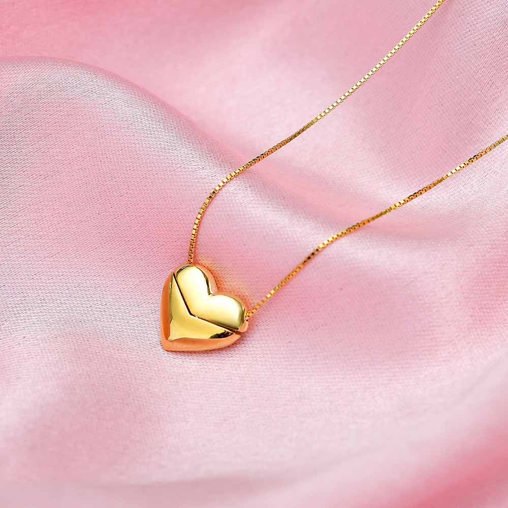 9K Gold Secret Heart Necklace, 7824141