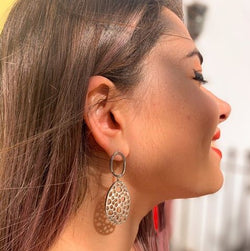 Lattice Double Link Earrings
