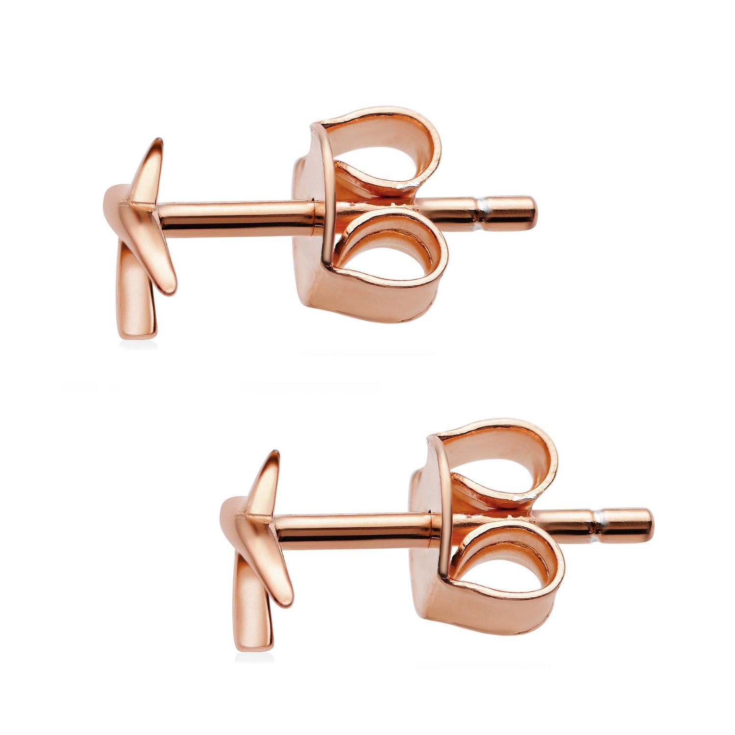 3525268 molto kiss rose gold studs side view