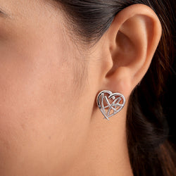 Molto Heart Strand Stud Earrings